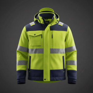 Kurtka Robocza Ostrzegawcza Softshell Hi-Vis Premium "AMS PRO" (Wodoodporna / Oddychająca)